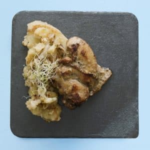 Churrasco de pollo con patatas